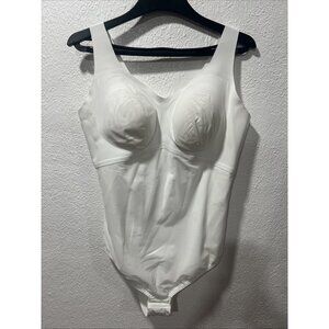 HONEYLOVE Women's Tank Bodysuit Size 3x White Shapewear One Piece Body Suit